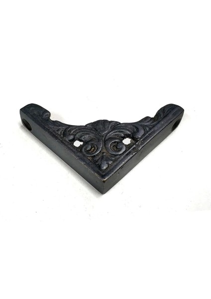 Antika Tarz Dekoratif Pirinç Köşe Süsü - 58X58 Mm, Oksit