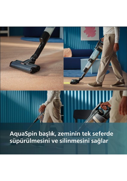 Aqua Trio Yeni Seri 3'ü 1 Arada (Islak, Kuru ve Moplu) Ultra Premium Sarjlı ve Kablosuz Dik Süpürge - Kendini Temizleme Özellikli + Mutfak Tartısı modelleri