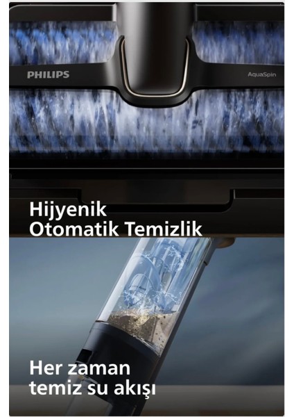 Aqua Trio Yeni Seri 3'ü 1 Arada (Islak, Kuru ve Moplu) Ultra Premium Sarjlı ve Kablosuz Dik Süpürge - Kendini Temizleme Özellikli + Mutfak Tartısı