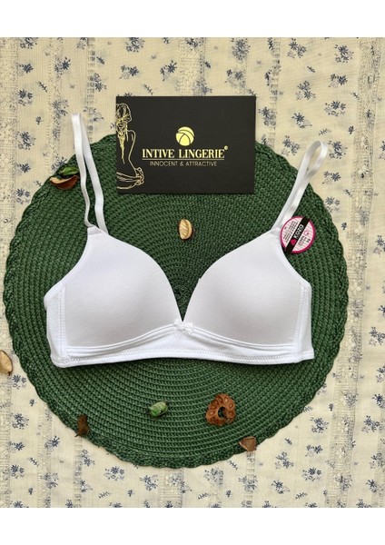 Koza %95 Pamuklu Balensiz Ince Askılı Genç Kız Tekli Alıştırtırma Küçük Beden Sütyen