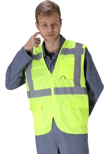 Motosiklet Mühendis Ikaz Yeleği Reflektörlü