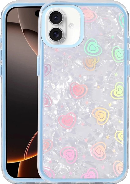 Bfs Apple iPhone 16 Lumi Desenli Kapak - Açık Mavi