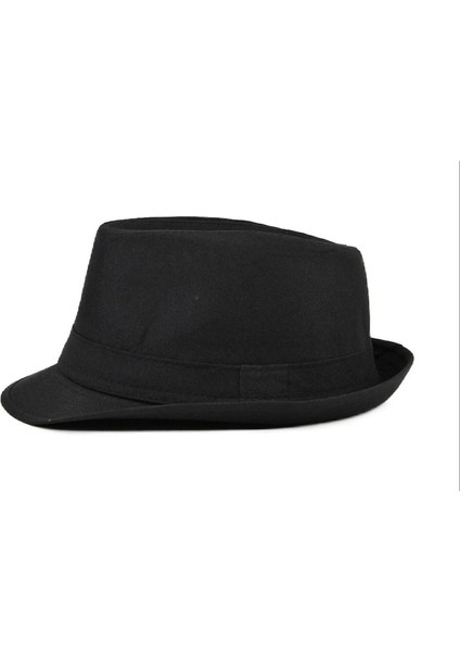 Çocuk Boy Siyah Kumaş Fötr Şapka Gösteri Şapkası Michael Jackson Şapkası 54 No fırsatları