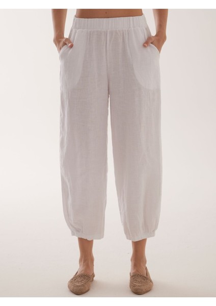 %100 Natural Keten Lastik Paçalı Yoga Pantolon fiyatları