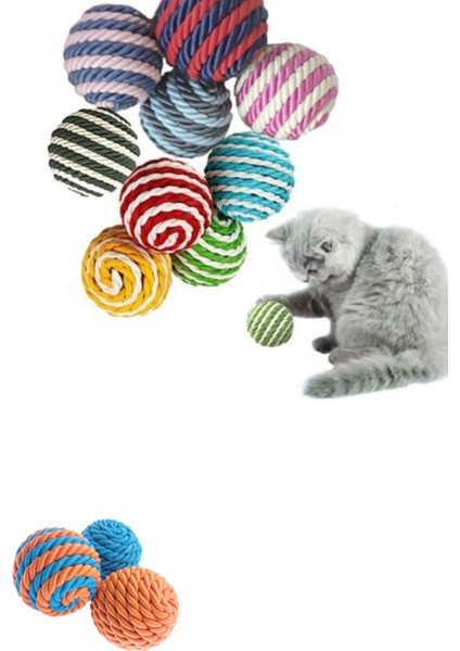Ip Sarma Renkli Kedi Oyun Topu 3'lü Oyun Paket Kedi Oyuncağı Renkli Kedi Oyun Topu Kedi Oyuncağı fırsatları