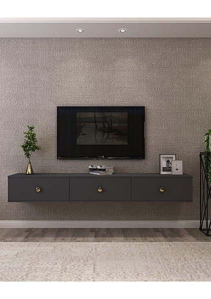TDA1801A- Zuzu Duvara Montaj Tv Stand 180CM Antrasit