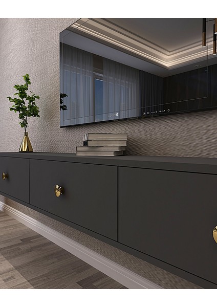 TDA1801A- Zuzu Duvara Montaj Tv Stand 180CM Antrasit modelleri