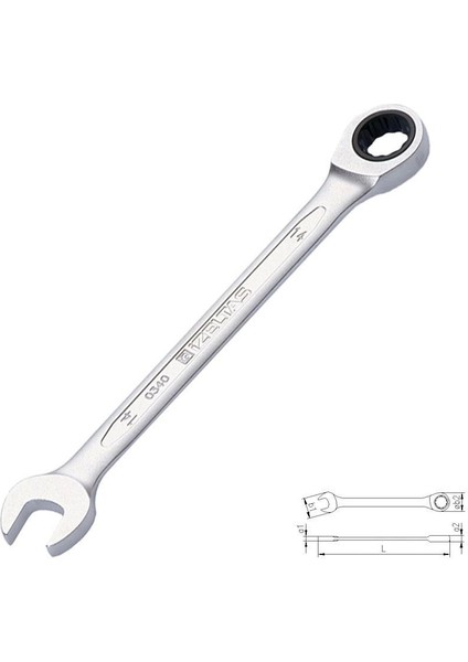Izeltaş 0340 Cırcır Kombine Anahtar 16 mm