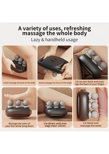 4 Başlı Profesyonel Titreşimli Masaj Aleti