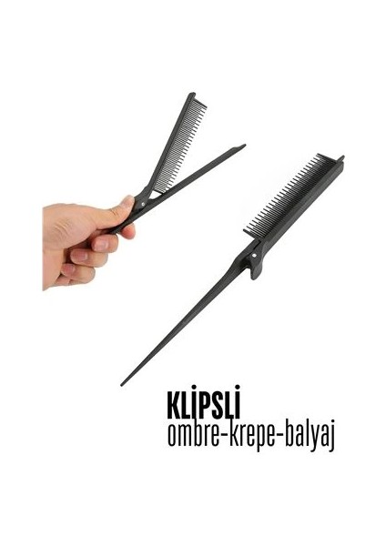 Klipsli Krepe Ombre Balyaj Tarağı