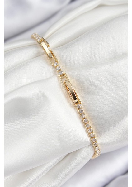 Bfs Pirinç Zirkon Taşlı Nazar Model Gold Renk Kadın Bileklik fiyatları