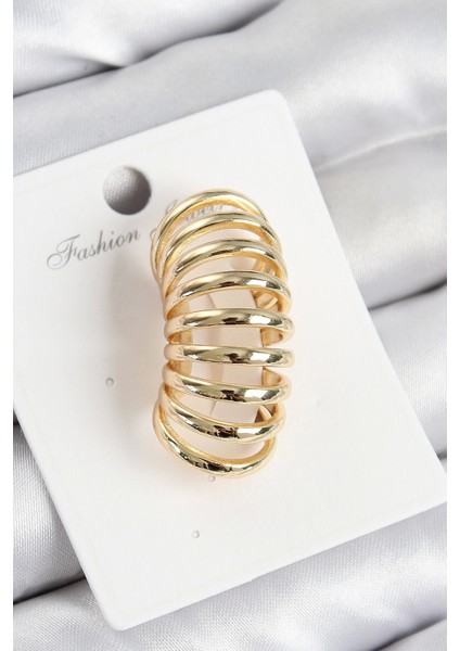 Bfs Pirinç Yay Model Gold Renk Sağ Kıkırdak Küpe