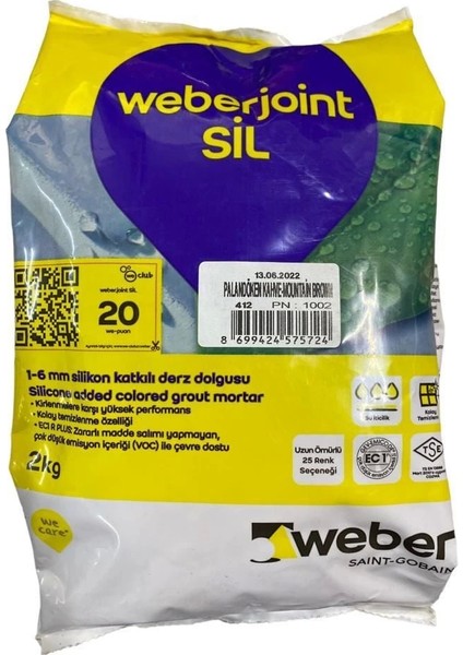 Bfs Weber Joint Sil 412 Palandöken Kahve Derz Dolgu 2 kg