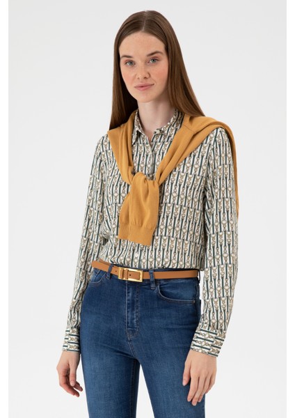 Kadın Gömlek Desenli 50316381-VR256 modelleri
