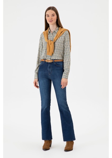 Kadın Gömlek Desenli 50316381-VR256 fırsatları