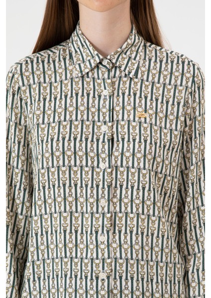 Kadın Gömlek Desenli 50316381-VR256