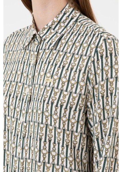 Kadın Gömlek Desenli 50316381-VR256