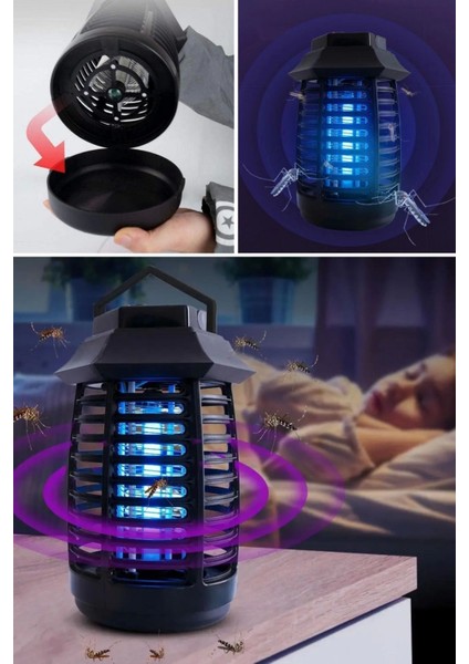 Bfs Tutma ve Asma Saplı Ledli Sinek Makinası 2W Sinek Öldürücü Uv Mor Işıklı Aparat