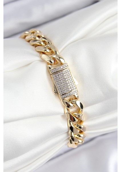 Bfs Vıp Pirinç Zirkon Taşlı Klasik Zincir Model Gold Renk Kadın Bileklik fiyatları