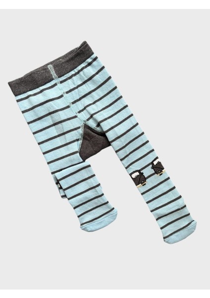 Erkek Çocuk Pamuklu Yıkanmış Kumaş Mavi Poposu Araba Desenli Külotlu Çorap fiyatları