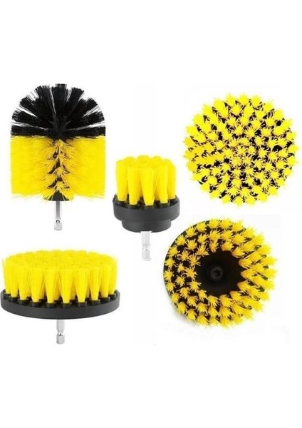 Bfs 3lü Matkap Ucu Banyo Küvet Duşakabin Araba Tekerliği Koltuk Yıkama Temizleme Fırçası Seti