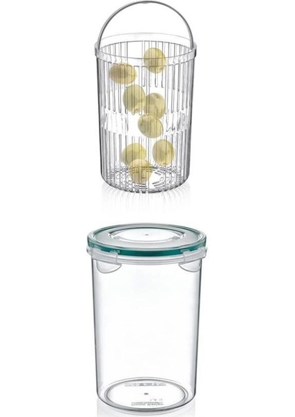 Bfs Zeytin Turşu Sebze Yıkama Kutusu Klipsli Kapaklı Saklama Kabı