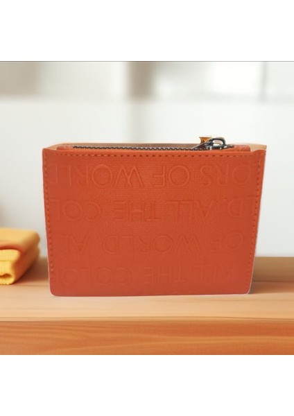 Turuncu Mıknatıslı Fermuarlı Kartlık Bölmeli Cüzdan indirimleri