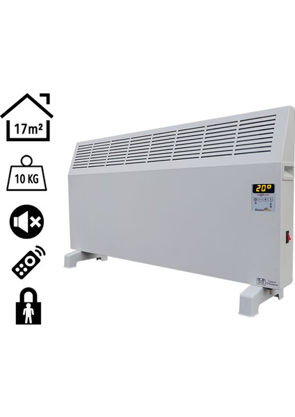 Konvektör Isıtıcı 1500W Uzaktan Kumandalı Dijital HBK1500D