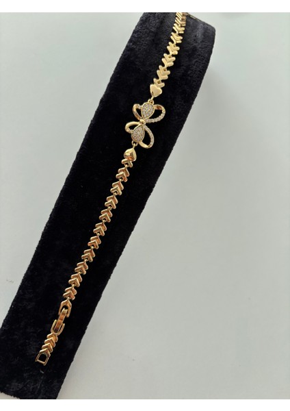 Altın Renk Paslanmaz Çelik Kelebek Taşlı Bileklik – Zarif ve Dayanıklı fiyatları