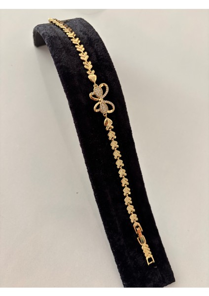 Altın Renk Paslanmaz Çelik Kelebek Taşlı Bileklik – Zarif ve Dayanıklı modelleri