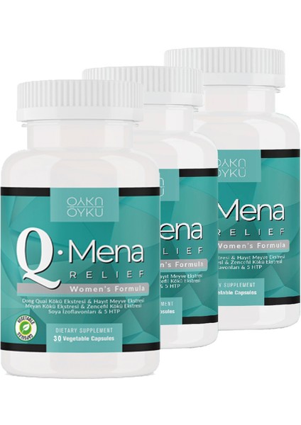 Q-Mena 30 Kapsül – Kadın Menopoz Dönemi Desteği-3 Kutu