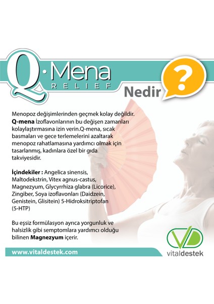 Q-Mena 30 Kapsül – Kadın Menopoz Dönemi Desteği-3 Kutu modelleri