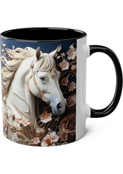 Beyaz At Desenli Kupa Bardak indirimleri