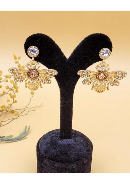 Gold Kraliçe Arı Küpe indirimleri