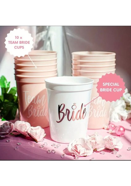 Gelin Olacak 11'li Bardak Seti Bekarlığa Veda Partilerine Özel