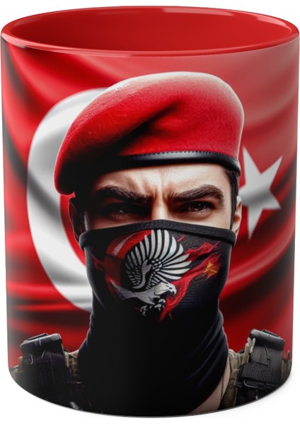 Bordo Bereli Komando Baskılı Kupa