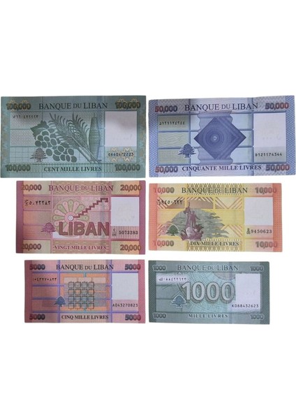 Lübnan Livre Tam Set Çil 6 Adet fiyatları