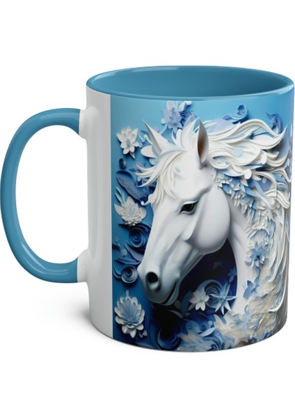 Beyaz At Desenli Baskılı Kupa Bardak fiyatları