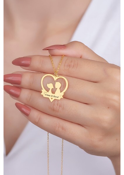 Altın Kaplama İsimli Gümüş Bayan Sevgili Kolye fiyatları