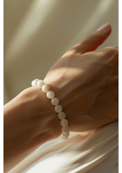 Ay Taşı Doğal Taş Bileklik – Dişil Enerji, Içsel Denge ve Sezgi | 1. Sınıf Doğal Taş