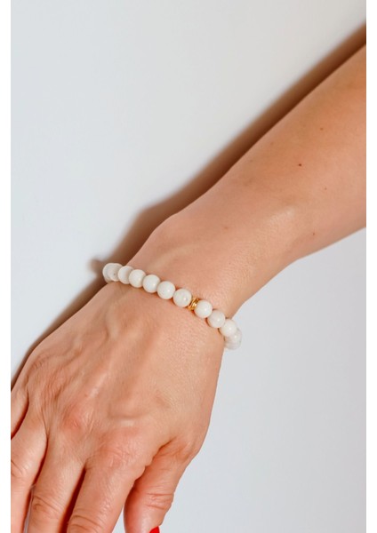 Ay Taşı Doğal Taş Bileklik – Dişil Enerji, Içsel Denge ve Sezgi | 1. Sınıf Doğal Taş