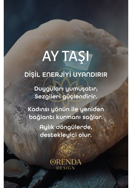 Ay Taşı Doğal Taş Bileklik (Içsel Güç ve Denge) 1.kalite Doğal Taş