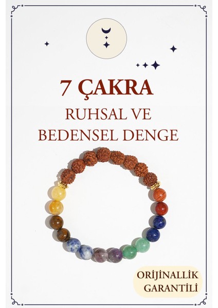 7 Çakra Doğal Taş Bileklik (Ruhsal ve Bedensel Denge) Aa Kalite