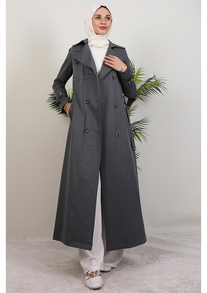 Terra Trençkot Koyu Gri