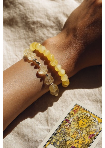 kalsit doğal taş bileklik (dengenin sembolü) doğal taş modelleri