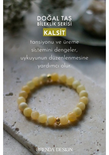 kalsit doğal taş bileklik (dengenin sembolü) doğal taş fırsatları