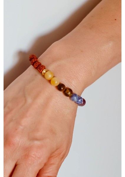 7 Çakra Doğal Taş Bileklik (Ruhsal ve Bedensel Denge) Aa Kalite