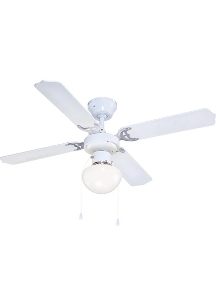 Beyaz 4 Kanat Tavan Vantilatörü 107 cm