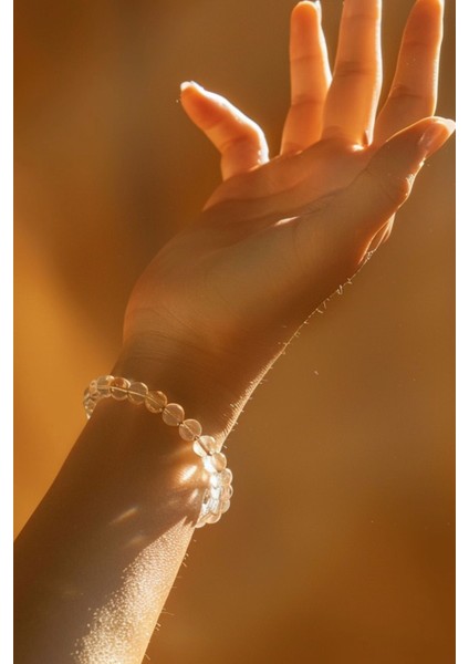 Kristal Kuvars Doğal Taş Bileklik (Enerji Kaynağı) Aa Kalite fırsatları