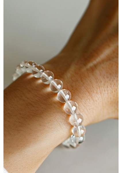 Kristal Kuvars Doğal Taş Bileklik (Enerji Kaynağı) Aa Kalite